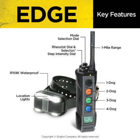 Dogtra Edge Hunting Dog Training 2 Collars Kit